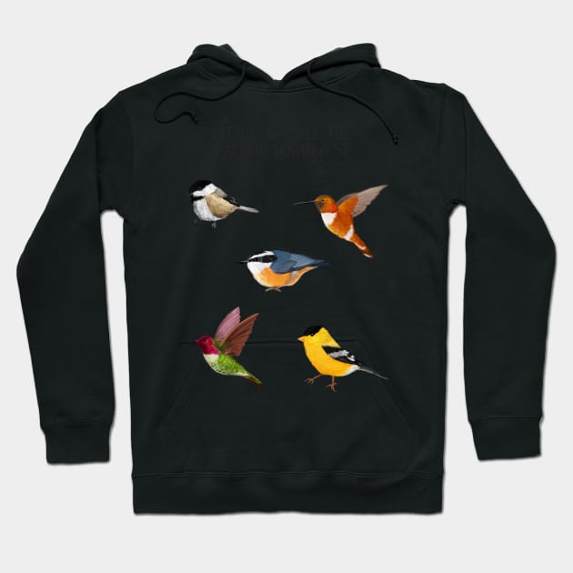 Little Birds of the Pacific Northwest Hoodie by FernheartDesign